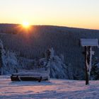 Sonnenuntergang auf dem Schneekopf/ Thüringen