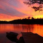 Sonnenuntergang auf dem See bei Ed´ in Schweden