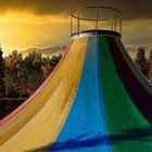 Sonnenuntergang auf dem Spielplatz