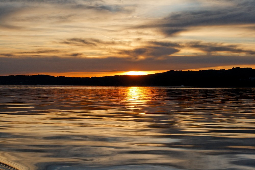 Sonnenuntergang auf dem Starnberger See