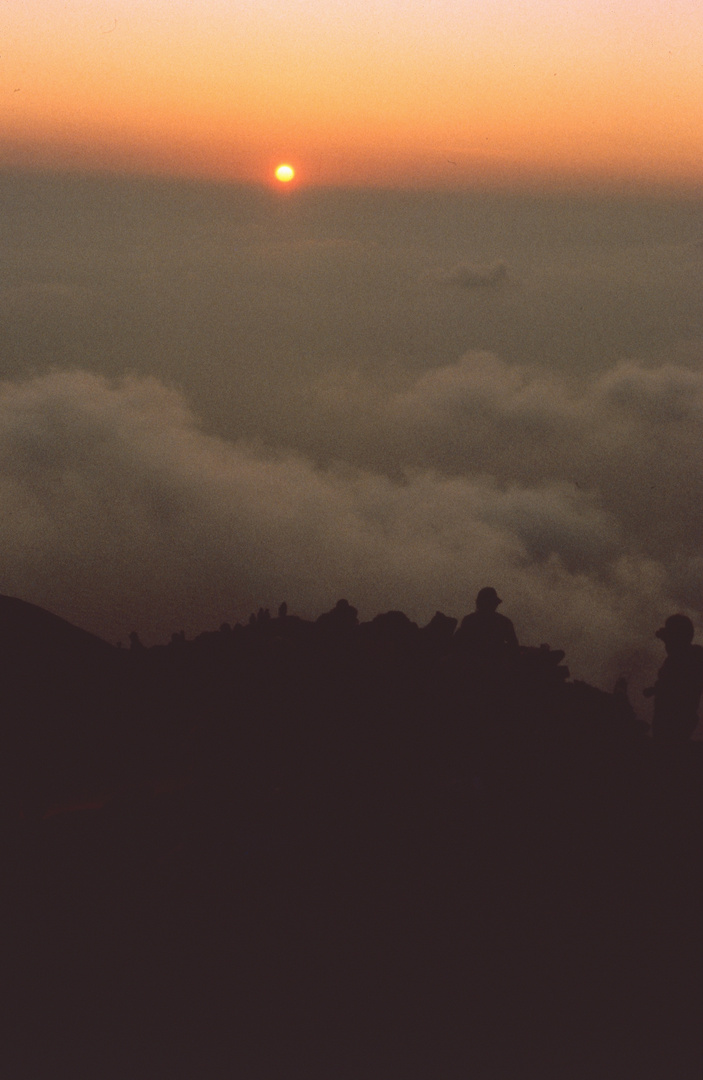 Sonnenuntergang auf dem Stromboli - September 1981