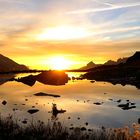 Sonnenuntergang auf dem Sustenpass (Schweiz)