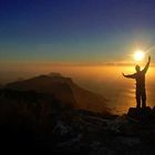 Sonnenuntergang auf dem Tafelberg