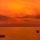Sonnenuntergang auf dem Tonle-Sap-See in Kambodscha