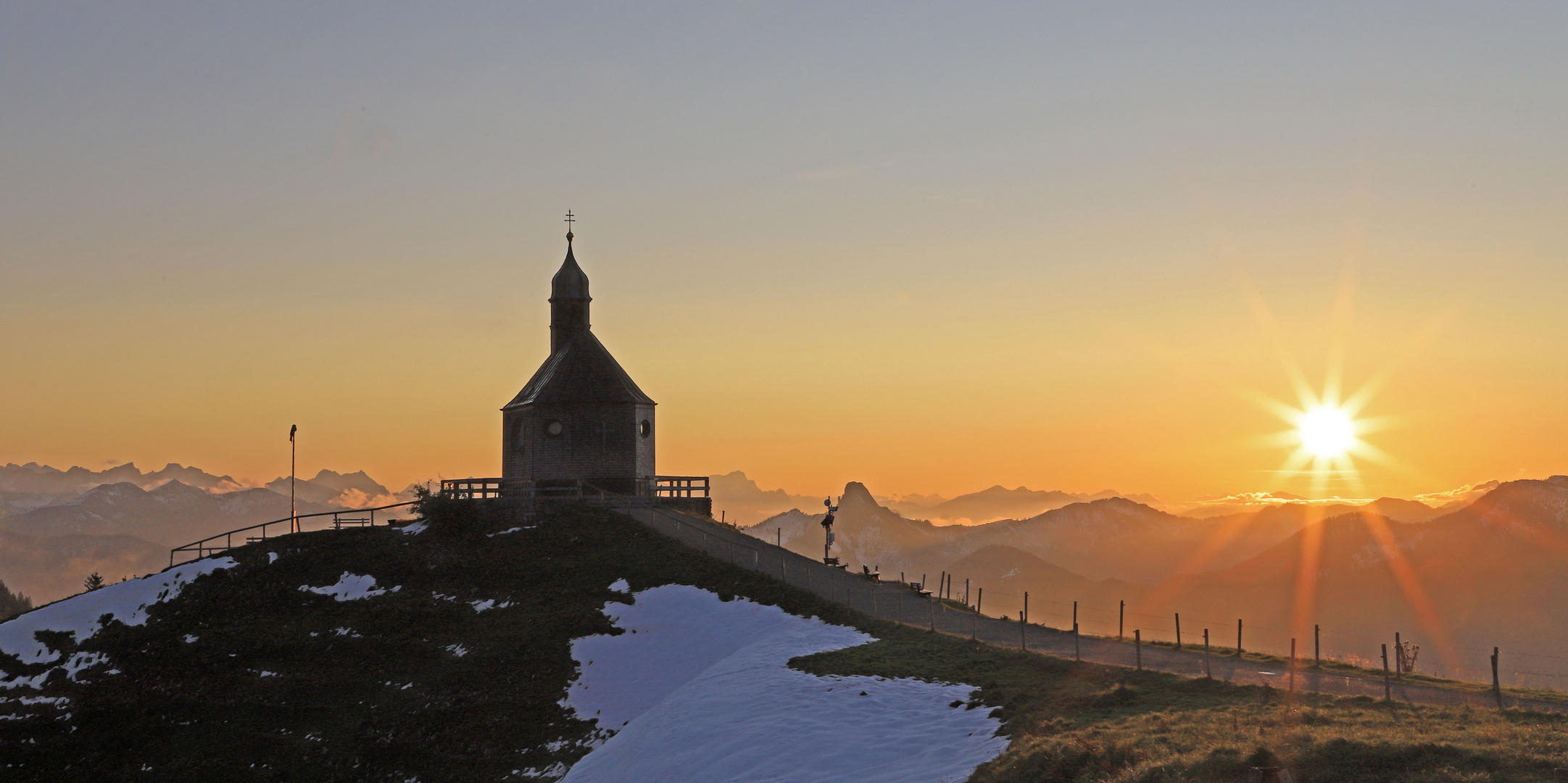 Sonnenuntergang auf dem Wallberg