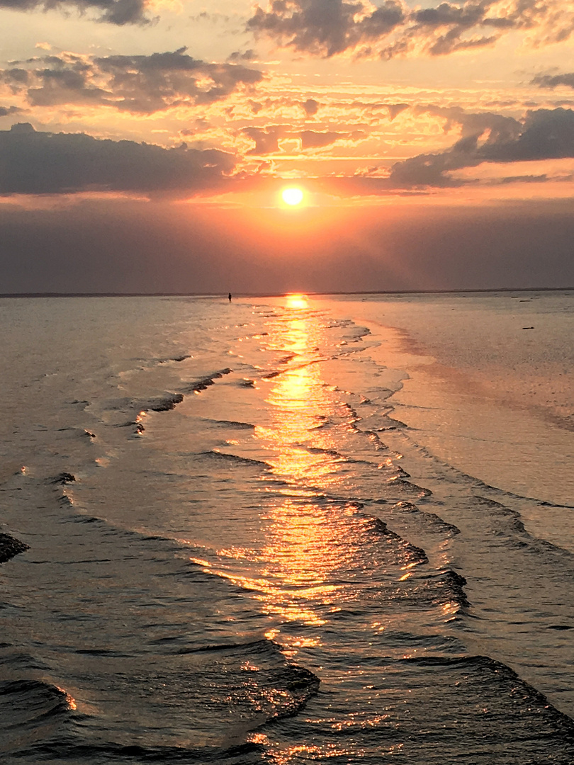 Sonnenuntergang auf dem Watt