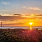 Sonnenuntergang auf dem Weg zum Strand