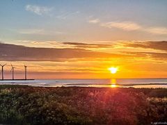 Sonnenuntergang auf dem Weg zum Strand