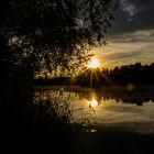 Sonnenuntergang auf dem Weiher