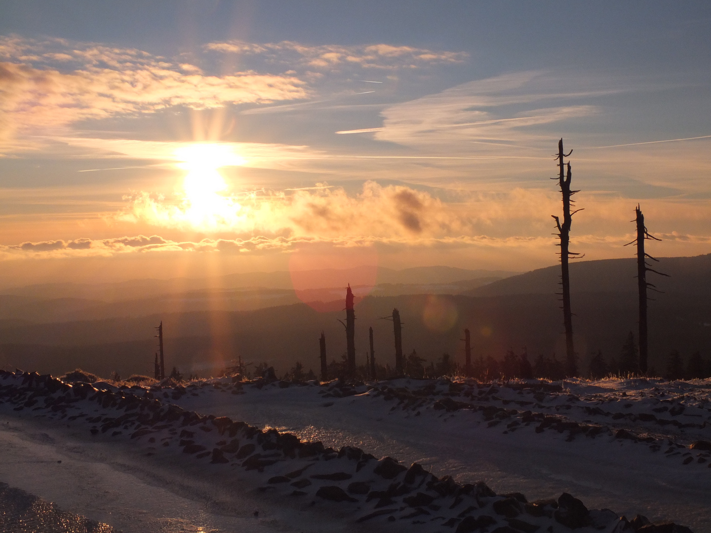 Sonnenuntergang auf dem Wurmberg