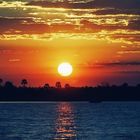 Sonnenuntergang auf dem Zambesi