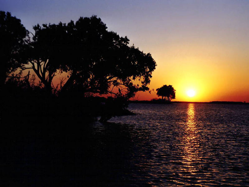 Sonnenuntergang auf dem Zambezi