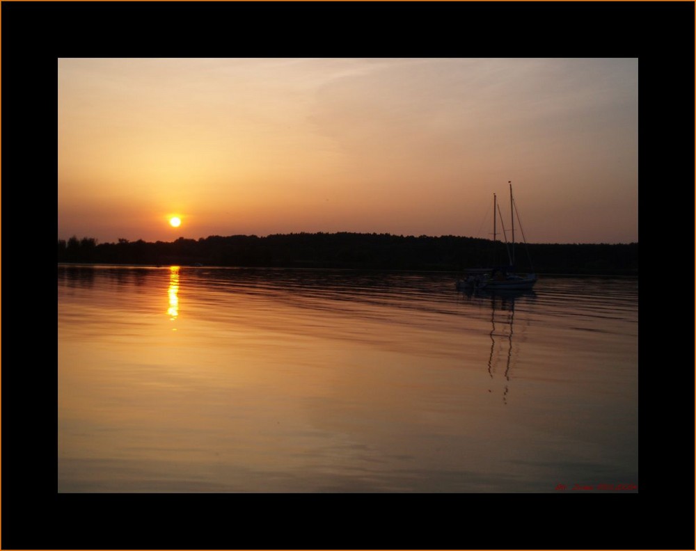 Sonnenuntergang auf dem Zernsee