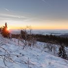 Sonnenuntergang auf den großen Feldberg im Taunus