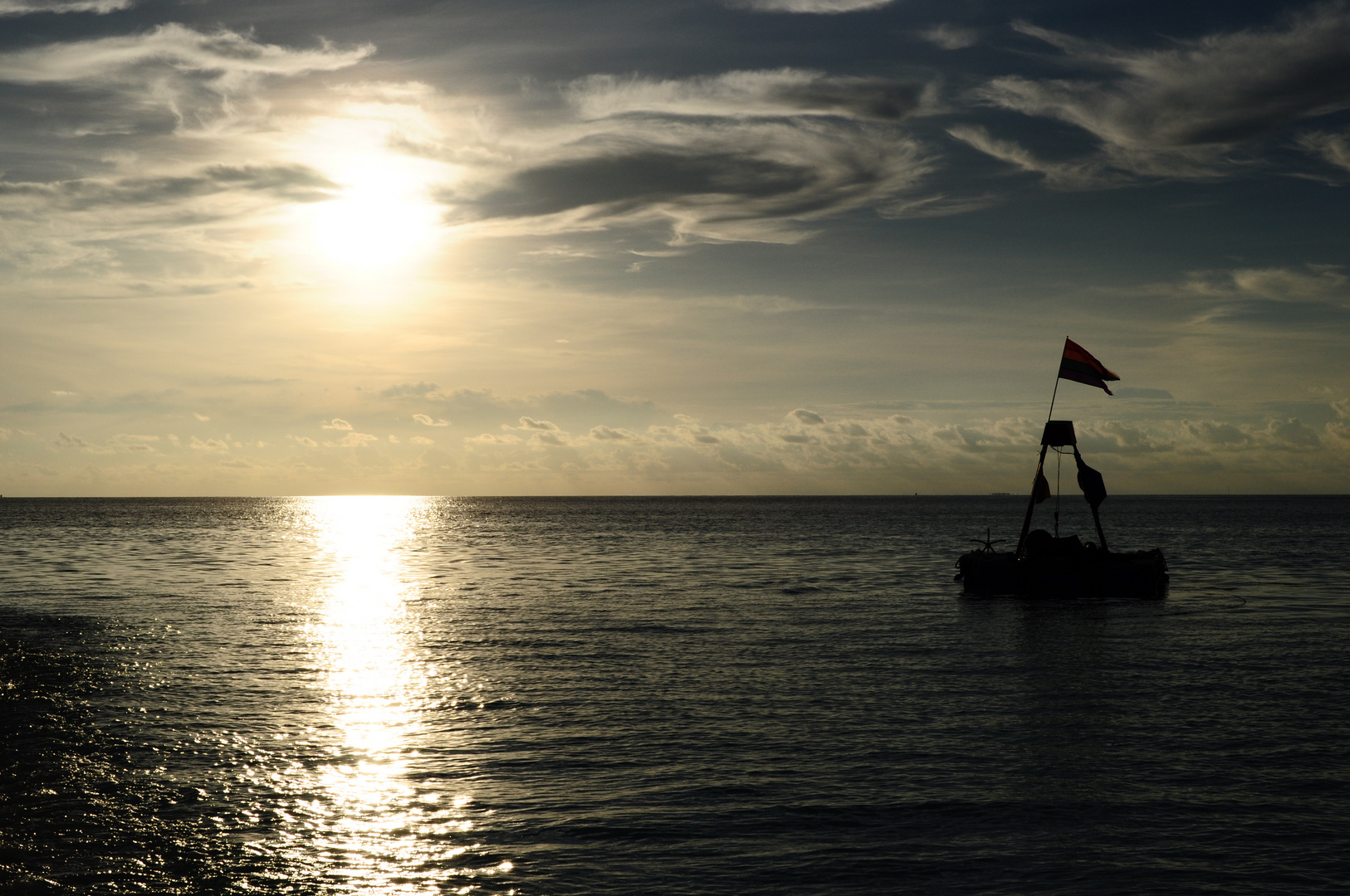 Sonnenuntergang auf den Malediven...