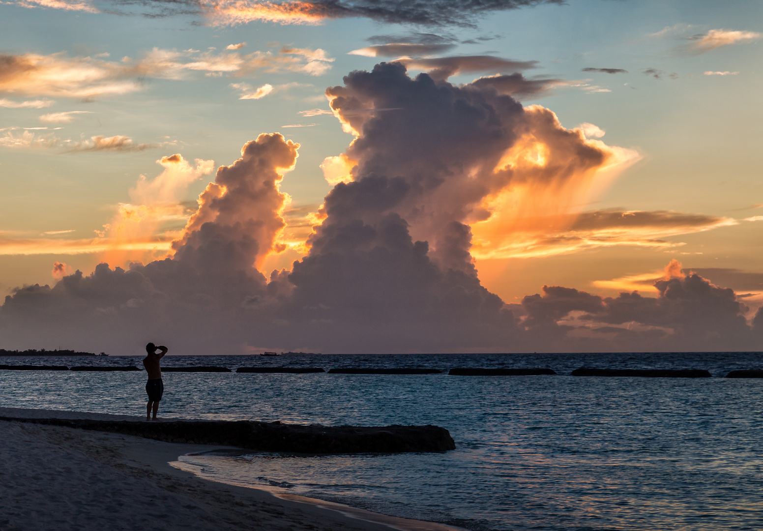 Sonnenuntergang auf den Malediven