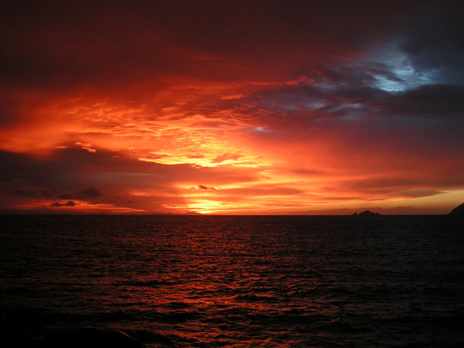 Sonnenuntergang auf den Perhantian Islands, Malaysia