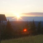 Sonnenuntergang auf den Schneekopf in Thüringen 