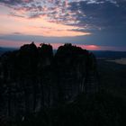 Sonnenuntergang auf den Schrammsteinen