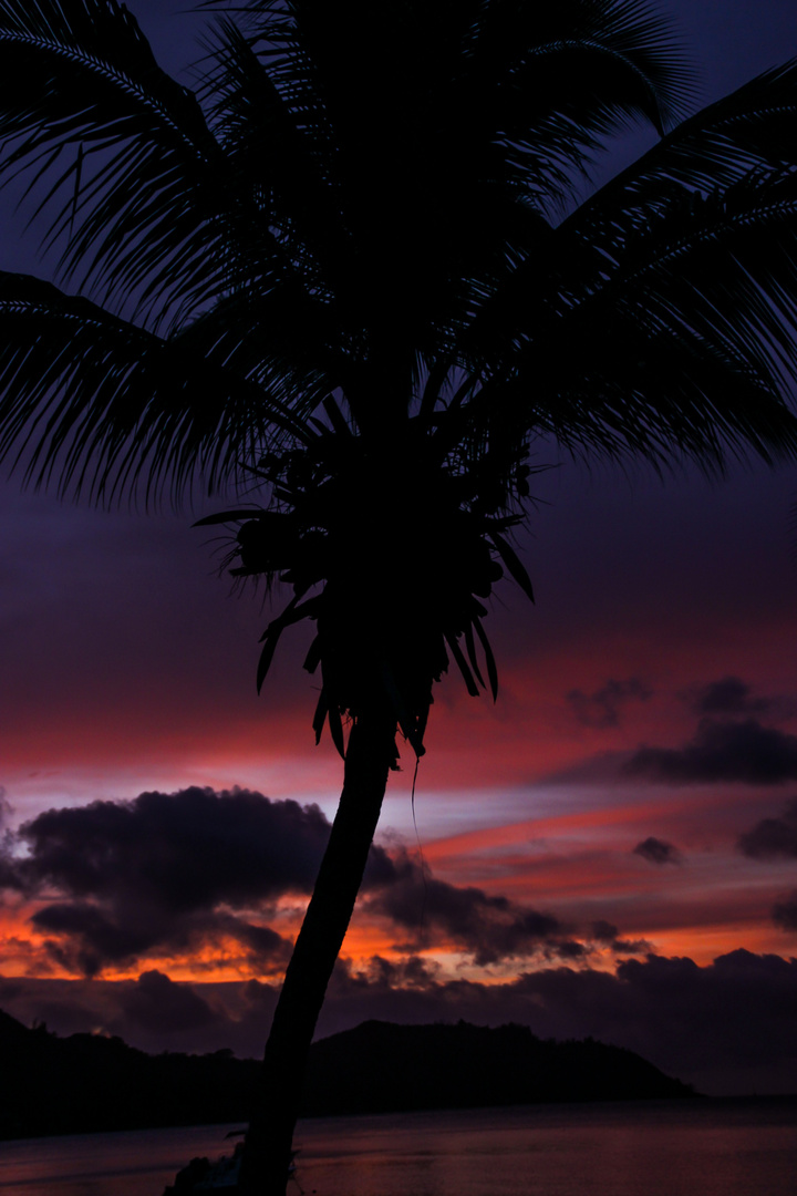 Sonnenuntergang auf den Seychellen