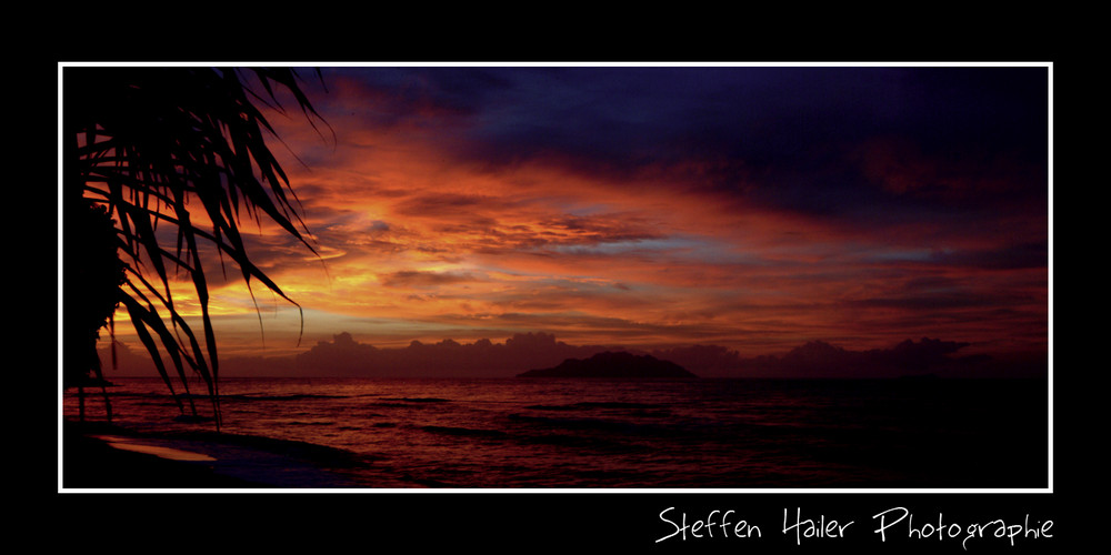 Sonnenuntergang auf den Seychellen
