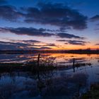 Sonnenuntergang auf den überschwemmten Wümmewiesen