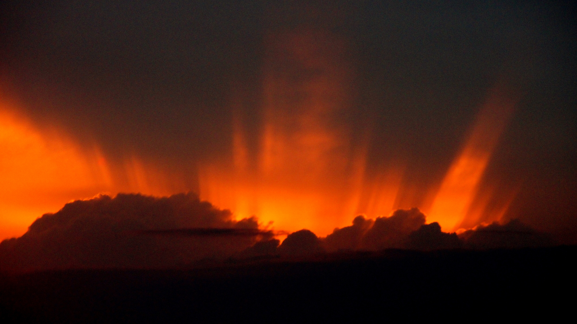 sonnenuntergang auf der A 71