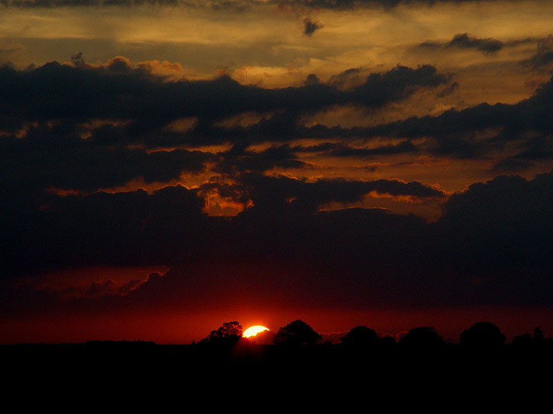 Sonnenuntergang auf der A9