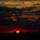 Sonnenuntergang auf der A9