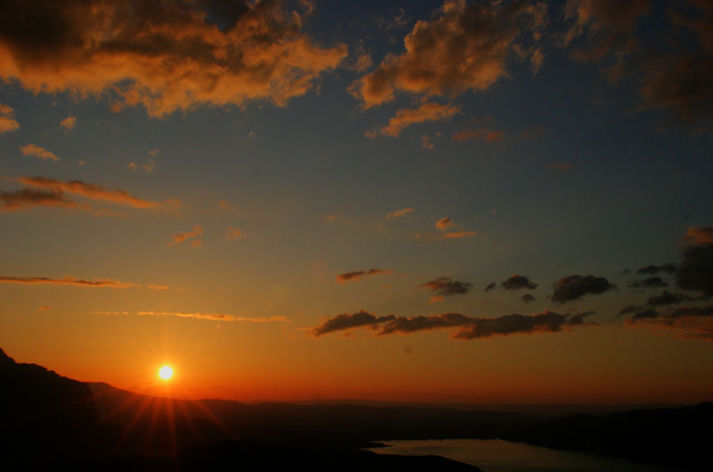 Sonnenuntergang auf der Aeschialmi