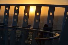 Sonnenuntergang auf der Aida Mar