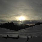 Sonnenuntergang auf der Alm