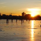 Sonnenuntergang auf der Alster