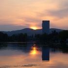 Sonnenuntergang auf der alten Donau