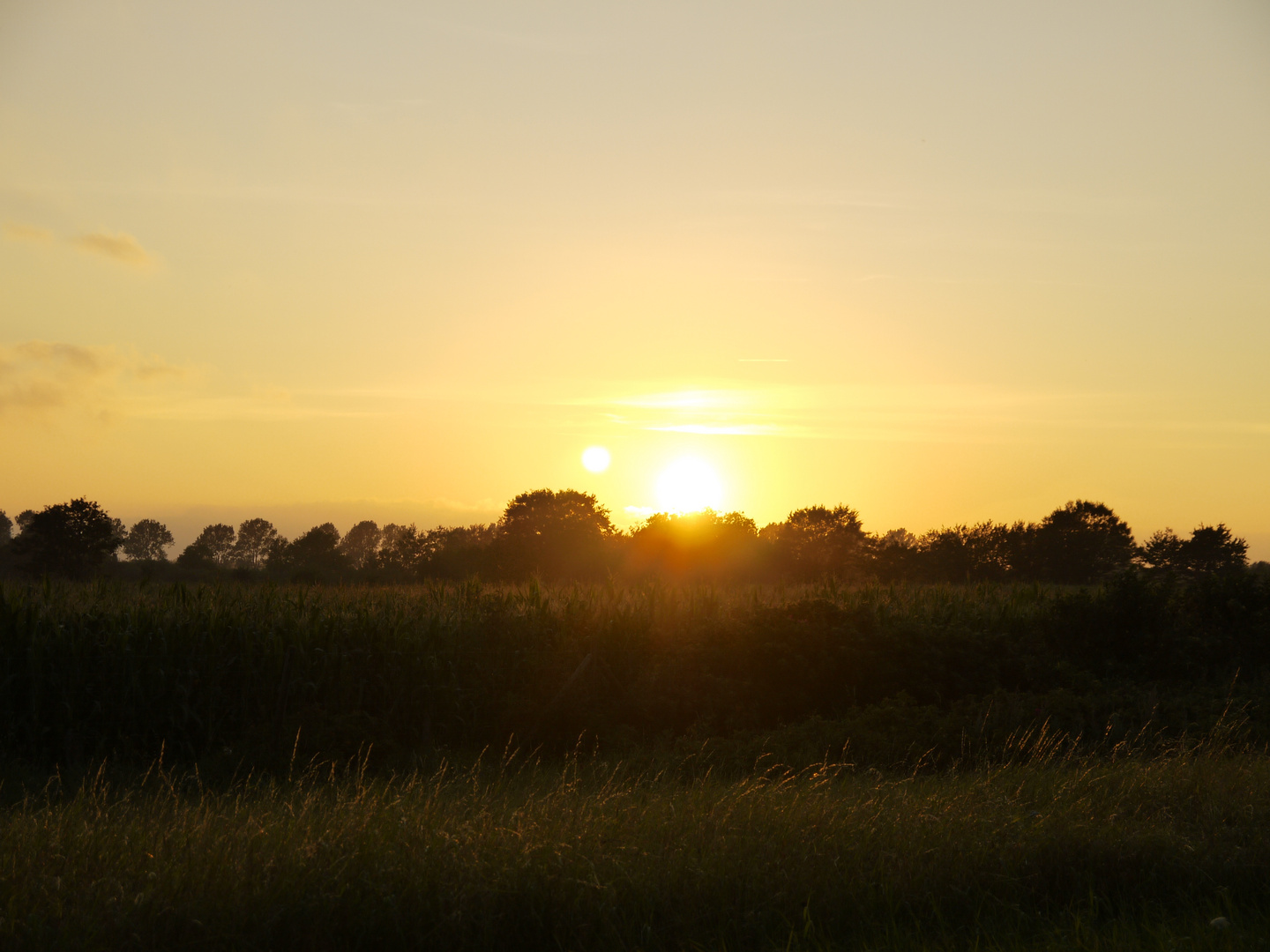 Sonnenuntergang auf der Autobahn