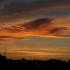 Sonnenuntergang auf der Autobahn