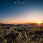 Sonnenuntergang auf der Burgruine Homburg