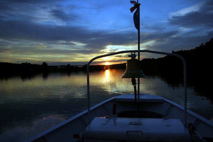 Sonnenuntergang auf der Donau