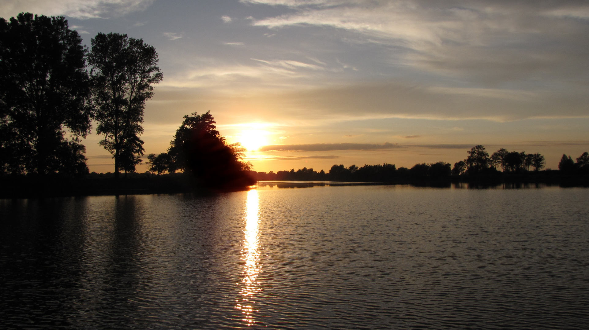 Sonnenuntergang auf der Eider