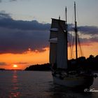 Sonnenuntergang auf der Elbe