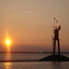 Sonnenuntergang auf der Elbe