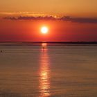 Sonnenuntergang auf der Elbe