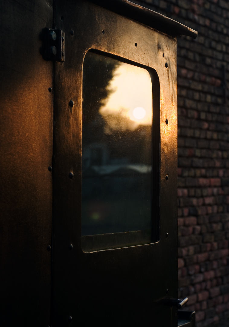 Sonnenuntergang auf der Feldbahn