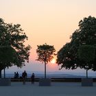 Sonnenuntergang auf der Festung Ehrenbreitstein in Koblenz