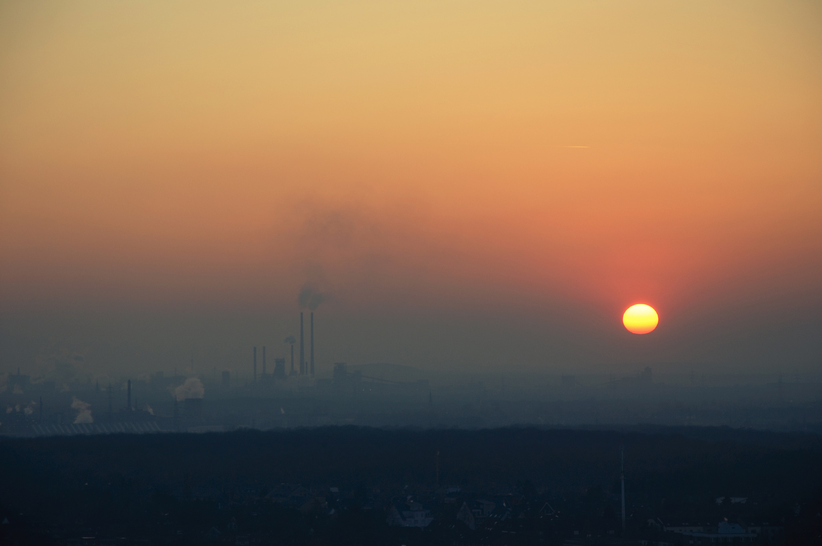 Sonnenuntergang auf der Halde Haniel 2