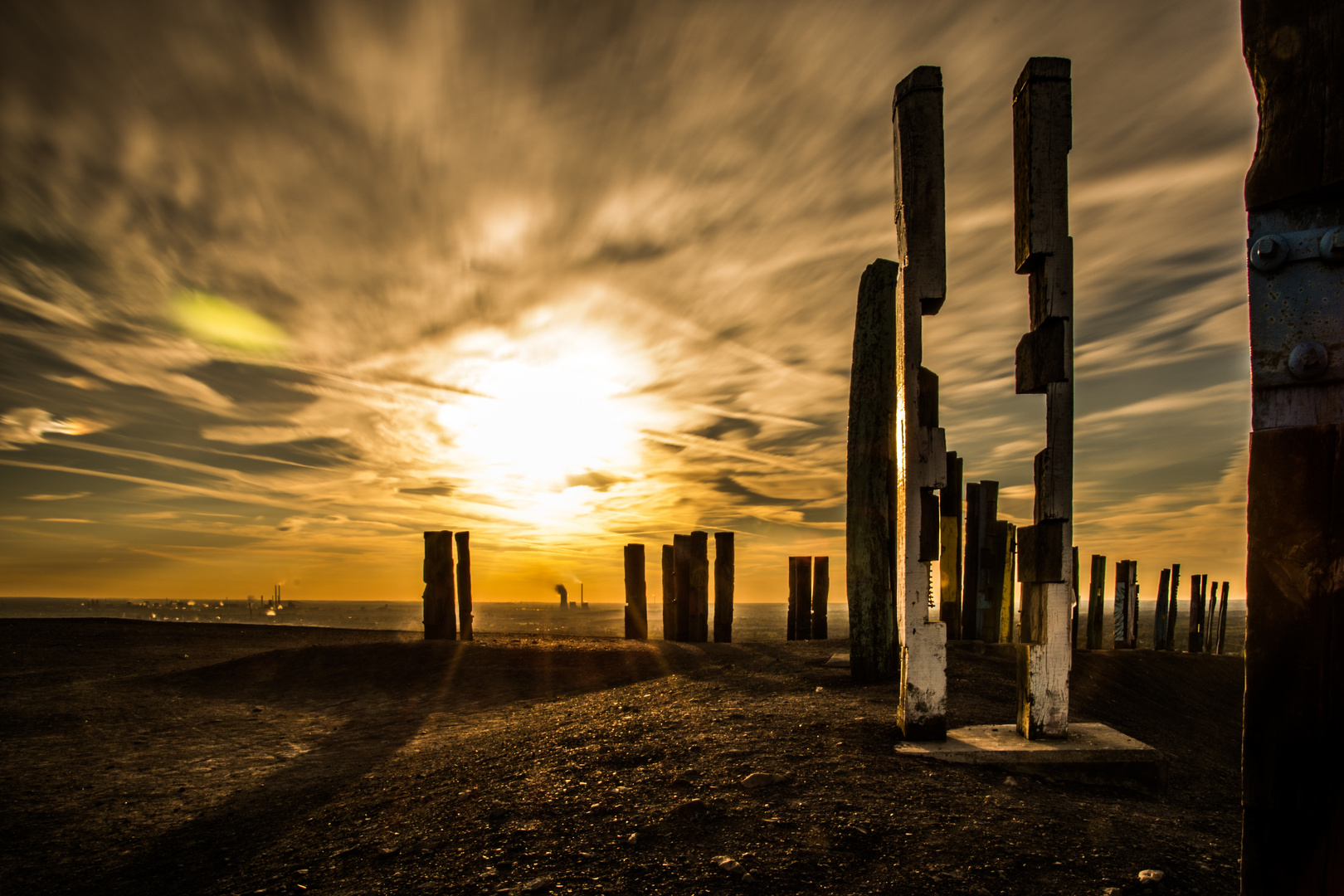 Sonnenuntergang auf der Halde Haniel