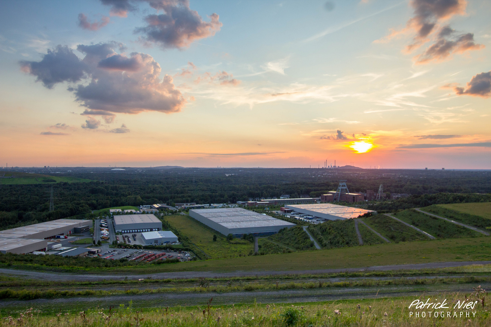 Sonnenuntergang auf der Halde Hoheward