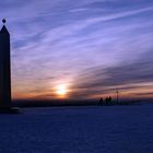 Sonnenuntergang auf der Halde Hoheward / Recklinghausen