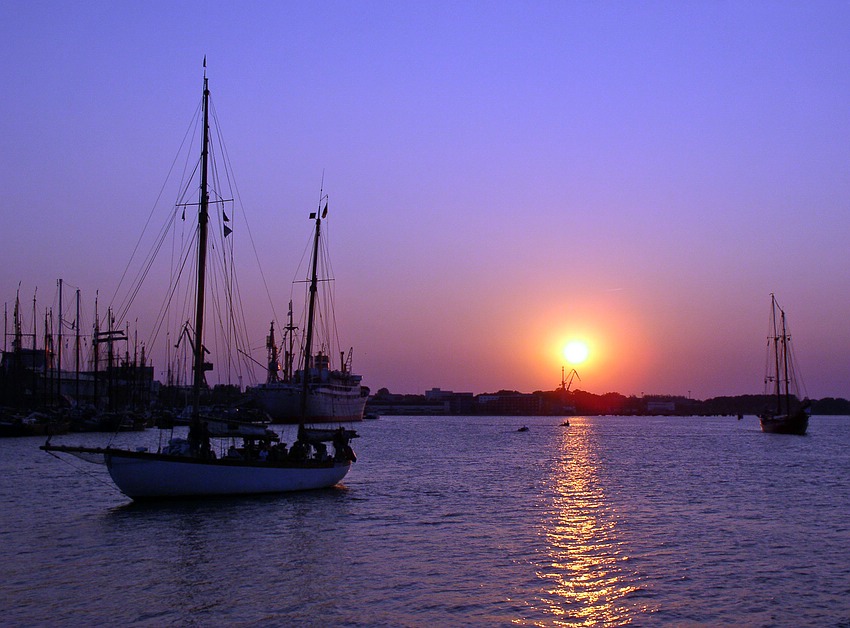 Sonnenuntergang auf der Hansesail