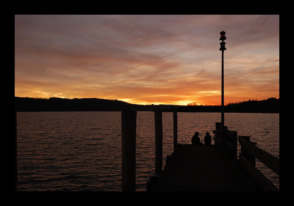 Sonnenuntergang auf der Höri